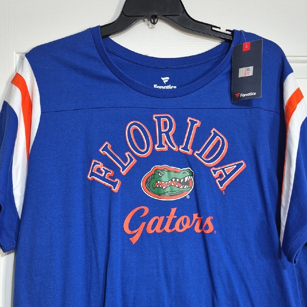Florida Gators Tshirt Mens 4X Fanatics Blue Stripe Sleeve Pullover Short Sleeve
